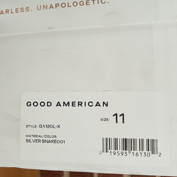 NIB Good American Square Toe Lucite Pumps in Silver Snake Sz. 11 - Picture 10 of 10